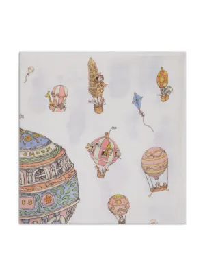 Atelier Choux illustration-print organic cotton blanket