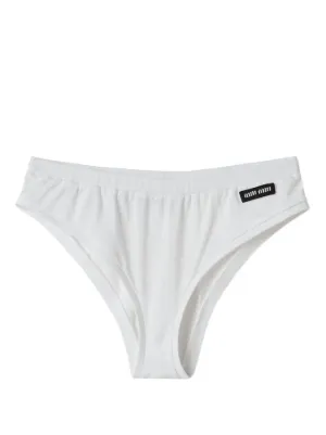 Miu Miu logo-patch cotton briefs