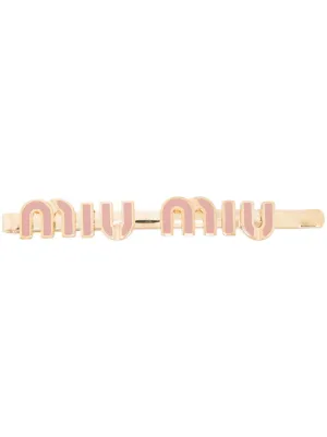 Miu Miu logo-lettering hair clip