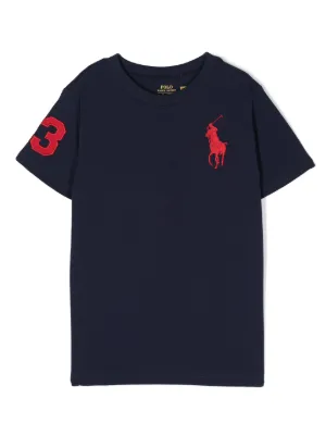 POLO RALPH LAUREN KIDS logo-embroidered cotton t-shirt