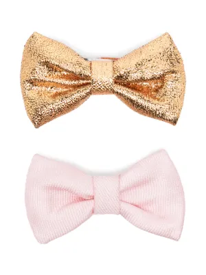 Hucklebones London bow hair clips (pack of two)