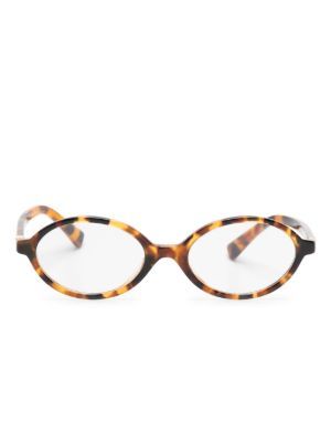 Miu Miu Eyewear tortoiseshell oval-frame glasses