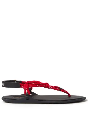 Miu Miu cord-strap leather sandals