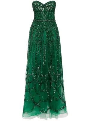 Zuhair Murad bead-embroidered corset gown