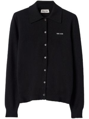 Miu Miu intarsia-knit logo cardigan