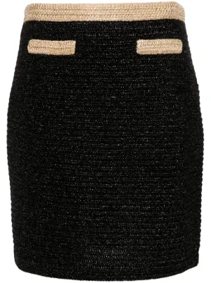 Miu Miu lam&eacute; knitted miniskirt