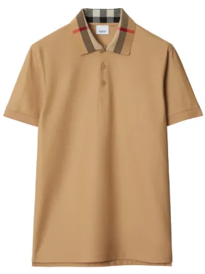 Burberry Check-detail cotton polo shirt