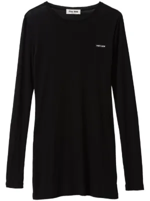 Miu Miu ribbed knit jersey dress