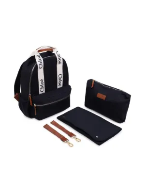 Chlo&eacute; Kids logo-strap changing bag