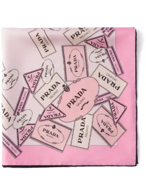 Prada printed twill scarf
