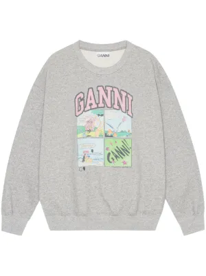 GANNI Isoli graphic-print sweatshirt