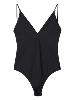 Miu Miu logo-plaque swimsuit