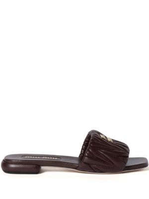 Miu Miu matelassé leather slides