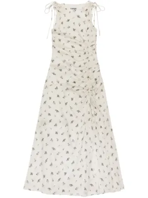 GANNI floral-print dress