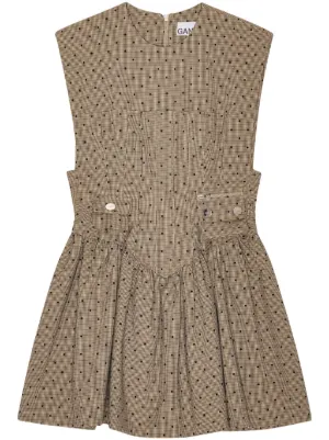 GANNI polka dot-print minidress