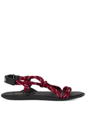 Miu Miu Rivi&egrave;re knotted flat sandals