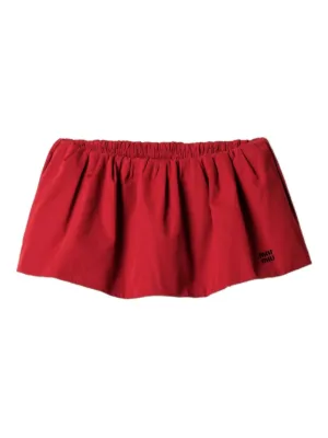 Miu Miu poplin mini skirt