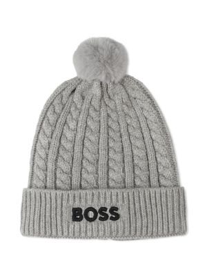 BOSS Kidswear cable-knit beanie