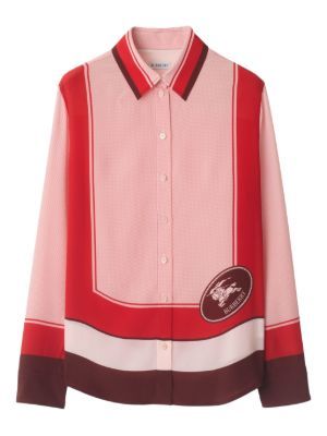 Burberry EDK stamp-box silk shirt