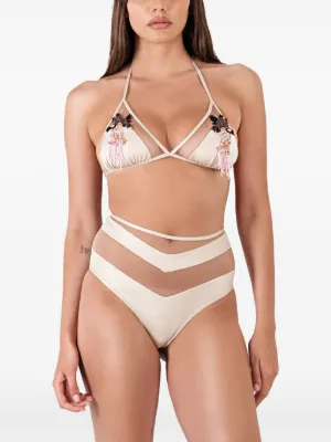 Mazzei bead-embellished bikini set (set of three)
