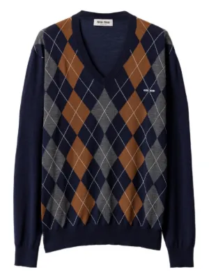 Miu Miu V-necked wool sweater