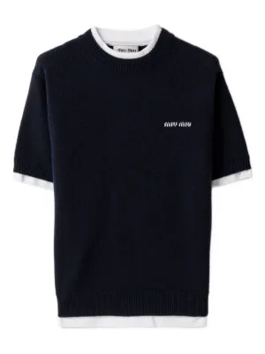 Miu Miu short-sleeve crew-neck T-shirt