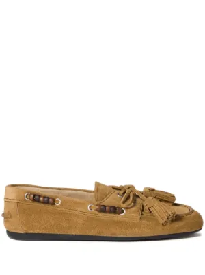 Miu Miu tassel-detail beaded loafers