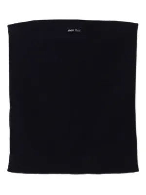 Miu Miu intarsia-logo top