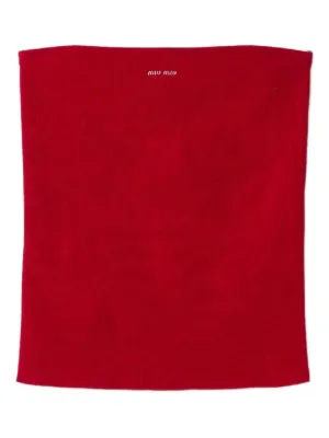 Miu Miu logo-intarsia top