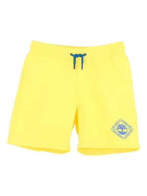 Timberland Kids logo-print drawstring swim shorts