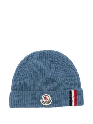 Moncler Enfant logo-patch beanie