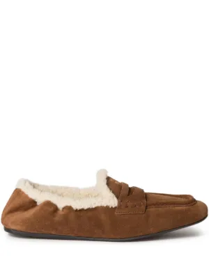 Miu Miu logo-detail suede loafers