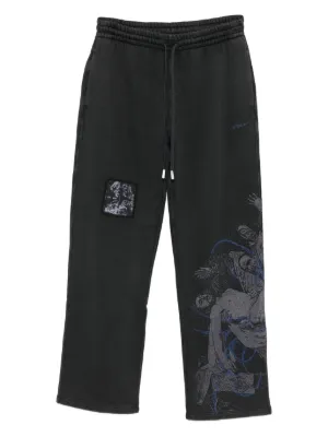 Off-White graphic-patch trousers