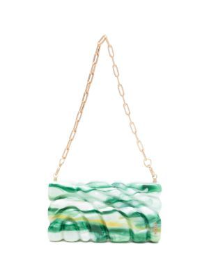 Cult Gaia Aura marbled clutch bags