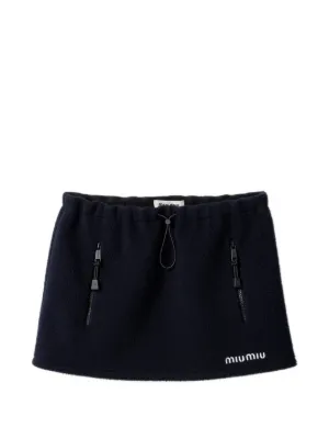 Miu Miu fleece miniskirt