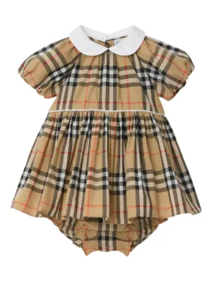 Burberry Kids checked Peter Pan-collar dress set
