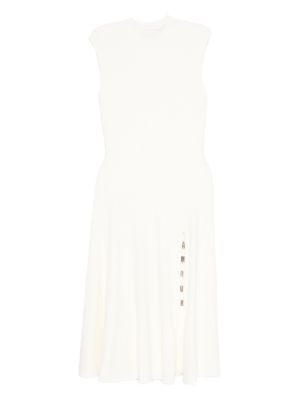 Maje ribbed dress with side slit