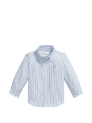 POLO RALPH LAUREN KIDS striped embroidered shirt