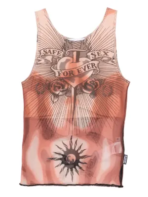 Jean Paul Gaultier graphic-print tank top