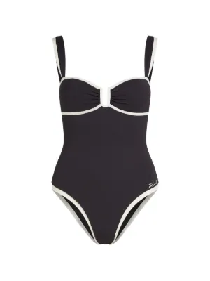 Karl Lagerfeld Signature cheeky swimsuit