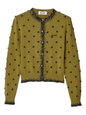 Miu Miu embroidered cashmere cardigan