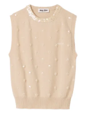 Miu Miu crew-neck cashmere vest
