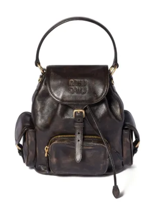 Miu Miu leather backpack