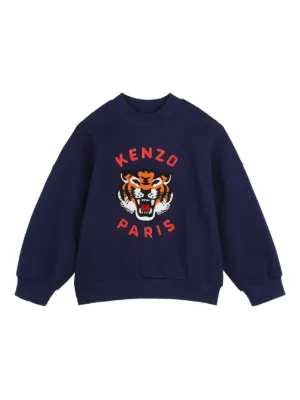 Kenzo Kids Lucky Tiger appliqu&eacute; sweatshirt