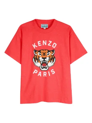 Kenzo Kids Tiger-print short-sleeve T-shirt