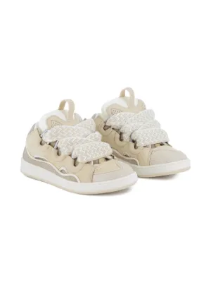 Lanvin Enfant patterned-laces sneakers