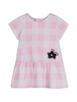 Marc Jacobs Kids check flower-print dress