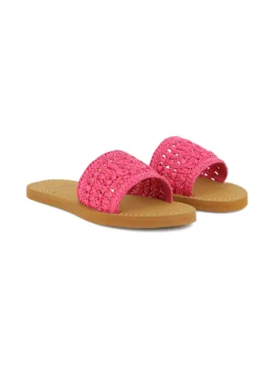 Chloé Kids rosette open-toe sandals