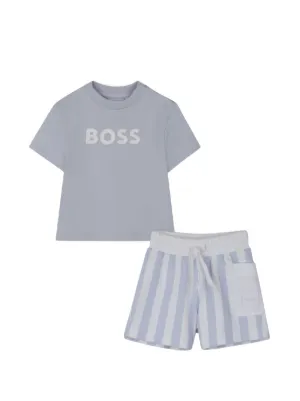 BOSS Kidswear striped pocket shorts