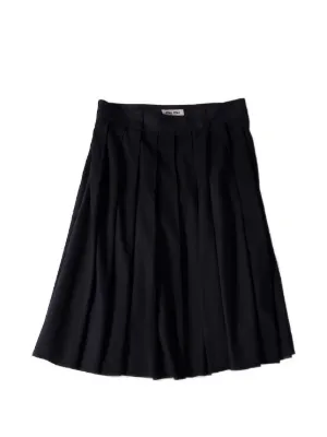 Miu Miu pleated waxed suede skirt